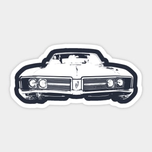 Buick LeSabre 1960s American classic car monoblock white Sticker